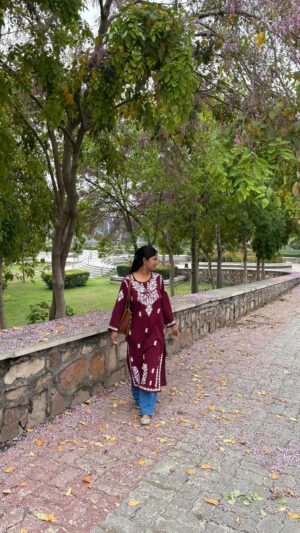 DARK YELLOW COLOUR HAND EMBROIDERD